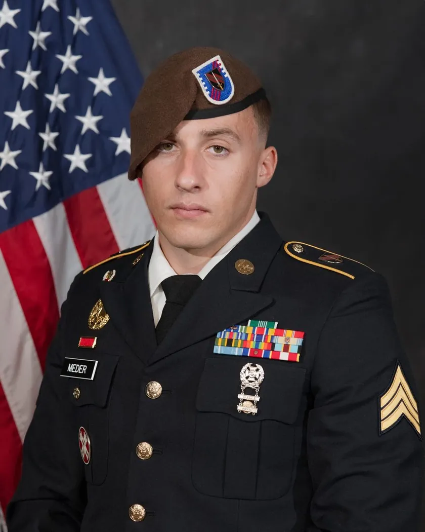 Ty Meder in U.S. Army dress uniform